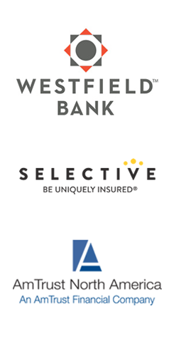 Partner logos: WestField Bank, Selective Insurance, AmTrust North America